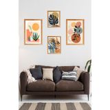 kutuTR NOTPA 4 Parça Ahşap Çerçeve Görünümlü Sanatsal Tablo Seti 2 Adet 21X30 2 Adet 13X17, 8692016027106