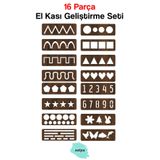 kutuTR Notpa Çocuk Montessori El Kası Geliştirme Ve Çizgi, Sayı Ve Şekil Çalışmaları 16'lı Ceviz 8692016029629