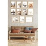 Kututr Notpa Dekorize Mdf 11 Parça 3 Mm Çerçeve Görünümlü Salon Ve Oda İçin Tablo Seti Hasat Tarla,Renkli 30 X 40