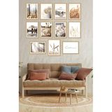 Kututr Notpa Dekorize Mdf 11 Parça 3 Mm Çerçeve Görünümlü Salon Ve Oda İçin Tablo Seti Hasat Ve Tarla