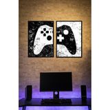 kutuTR Notpa Dekorize Mdf 2 Parça 3 mm Çerçeve Görünümlü Gamer Tablo 21x30 2001