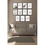 Kututr Notpa Dekorize Mdf Tablo Seti 11 Parça 3 Mm İslami Salon Oturma Mutfak Odası İçin Duvar Dekoru,Renkli 21 X 30