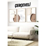 Kututr Sabır Ve Dua Temalı 3'Lü Çerçeveli Tablo Seti Crv1080,Çerçeveli Crv1080 23 X 32