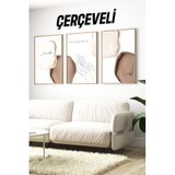 Kututr Sabır Ve Dua Temalı 3'Lü Çerçeveli Tablo Seti Crv1080,Çerçeveli Crv1080 32 X 42