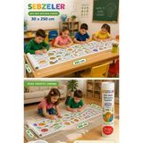 KutuTR Sebzeler Serisi Dev Aktivite Boyama Rulosu 30X250 cm Eğitici Çocuk Boyama Kağıdı