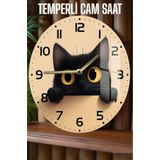 kutuTR Sevimliliğiyle kalpleri fethedecek 3D Görünümlü Temperli Cam Saat – 33 cm CSDW229