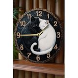 Kututr Siyah Ve Beyaz Kedi Figürlü Mdf Duvar Saati | Çift Katmanlı – Sessiz Mekanizmalı 33 Cm Sdw033,Sdw033 X