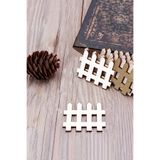 kutuTR Tek Yüz Beyaz MDF Mini Çit Boyama ve Dekor Süsü 7,5x5,5 cm – 30 Adet Set +3 yaş