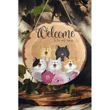 kutuTR ? "Welcome to the Cats' House" Kedi Temalı MDF Kapı Panosu – Eğlenceli Patili Karşılama KS005
