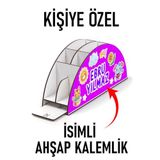 Kututr Yarım Ay Cetvelli Kalemlik Kişiselleştirilebilir Ürün Kız Çocuklar İçin 04,Kız04 16 X 27