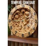 kutuTR Zamanı Şıklıkla Yakalayın! 3D Görünümlü Temperli Cam Saat – 33 cm CSDW070