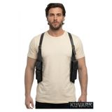 KUVARK Corvex • Hakiki Deri Holster • Erkek Omuz Çantası • El Yapımı • Siyah