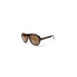 Kuvaro Leopar Retro Oval Kemik Çerçeve Unisex UV400 Vintage Retro Güneş Gözlüğü