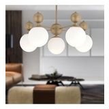 Kuvars 5li Eskitme Beyaz Camlı Modern Koridor Yatak Odası Salon Avize