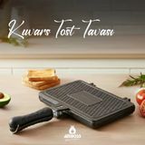 Kuvars Ocak Üstü Döküm Tost Tavası 25X18 Cm