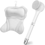 Küvet Için Banyo Yastıkları, Banyo Yastığı Baş Boyun Desteği Için Lüks Küvet Yastığı, Yumuşak 4D Hava Mesh Küvet Yastığı Kaymaz Vantuzlu Küvet Yastığı, Çamaşır Çantası, Spa Hediyeleri Kadın Erkek