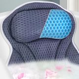 Küvet Için Spa Yastığı, Banyo Yastığı Lüks Küvet Yastığı, Yumuşak 4D Örgü Kumaş Kaymaz Vantuzlu Küvet Yastık Kafalık+4 Güçlü Vantuz, Harika Spa Hediyeleri Küvet Aksesuarları