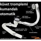 Küvet Tromplemi Kumandalı Otomatik Küvet Jakuzi Sifonu Ekomonik M