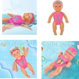 Küvette Havuzda Kendiliğinden Yüzen Kurmalı Swimming Baby Yüzen Bebek - Banyo Oyuncağı 10 Cm