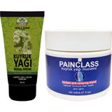 Kuyruk Yağı Dindirici Krem Sırt Bel El Ayak Kullanım 50 ml + 1 Adet 150 ml Painclass Büyük Boy Teskin Kremi - 1li