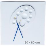 Kuytu Sanat Tuval 80 cm x 80 Cm, Kaliteli Kanvas Tuval %100 Pamuk, Palet ve Fırça Hediyeli