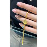 Kuyumcu Nurettin 6 gr Süzme Burgu Halat Çeyrek Reşat Künye Bileklik 2 mm 22 Ayar Altın - 19 cm