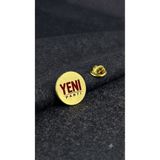 Kuyumcudan YENİ PARTİ YAKA ROZETİ - YUVARLAK ALTIN RENK