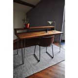 Kuzela Ahşap Metal Ayaklı Çalışma Masası. - 140X60X74 - Kahverengi