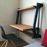 KUZELA Metal Ahşap Duvar Çalışma Masası.