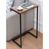 Kuzela Metal Ayaklı Ahşap Laptop Sehpası. - 60X50X30 - Kahverengi