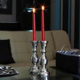 Kuzey 10 Adet Red Candlestıck Kırmızı Şamdan Mumu Kırmızı Mum Parlak Kırmızı Şamdan Mumu Uzun Mum