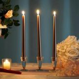 Kuzey 10 Adet Rose Gold Candlestıck Rose Gold Şamdan Mumu Rose Gold Mum Parlak Rose Gold Kalın Uzun Mum