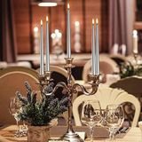 Kuzey 10 Adet Silver Candlestıck Gümüş Şamdan Mumu Gümüş Mum Parlak Gümüş Şamdan Mumu Gümüş Kalın Uzun Mum