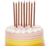 Kuzey 12 Adet Rose Gold Doğum Günü Mumu Rose Gold Uzun Mum Rose Gold Ince Mum Rose Gold Mum Church Rose Gold Candles