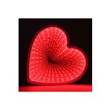 Kuzey 3D Heart Tunnel Lamp Red Led Light 3D Işıklı Dekor Kalp Işık Usb+Pilli Led Işık Dekor Masa Lambası