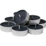 Kuzey 50 Adet Black Tea Light Candle Siyah Tea Light Mum 1.Kalite Siyah Mum Yılbaşı Mumları Dekor Mum