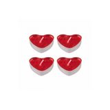 Kuzey 50 Adet Kalpli Simli Tea Light Mum Kırmızı Mum Kalpli Mum Kırmızı Tea Light Mum Kırmızı Tealight