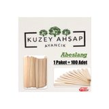 KUZEY AHŞAP 100’lü Abeslang Dil Çubuğu - Ağda Spatulası