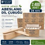 Kuzey Ahşap Abeslang Dil Çubuğu 15 cm – Kayın Ağacı – 2400 Adet – 24 Kutu