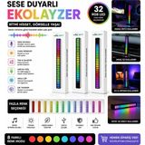 KUZEY AKSESUAR Ekolayzer Sese Duyarlı Şarjlı Rgb Çubuk Led