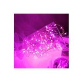 Kuzey- BATTERY PİNK LED LİGHT 10 METRE PİLLİ PEMBE LED IŞIK PEMBE PİLLİ IŞIK KIR DÜĞÜNÜ GELİN YOLU IŞIĞI PEMBE