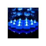 Kuzey BLUE LED LİGHT CANDLES 24 ADET MAVİ LED IŞIKLI MUM MAVİ LED MUM MAVİ IŞIKLI MUM ROMANTİK DEKOR MUM MAVİ