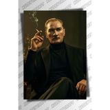Kuzey Craft Atatürk Metal Poster Duvar Tablosu Özel Tasarım Hediye Parlak HD Baskı Premium Dekor