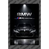 Kuzey Craft BMW M4 Competition Metal Poster Duvar Tablosu Özel Tasarım Hediye Parlak HD Baskı Premium Dekor