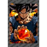 Kuzey Craft Goku Dragonball Metal Poster Duvar Tablosu Özel Tasarım Hediye Parlak HD Baskı Premium Dekor