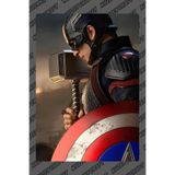 Kuzey Craft Kaptan Amerika Metal Poster Duvar Tablosu Özel Tasarım Hediye Parlak HD Baskı Premium Dekor