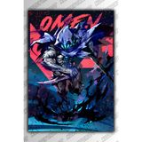 Kuzey Craft Omen Valorant Metal Poster Duvar Tablosu Özel Tasarım Hediye Parlak HD Baskı Premium Dekor