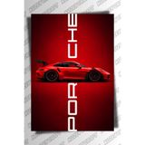 Kuzey Craft Porsche Metal Poster Duvar Tablosu Özel Tasarım Hediye Parlak HD Baskı Premium Dekor