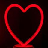 Kuzey Kırmızı Kalpli Led Işık Yılbaşı Işıkları Decor Heart Red Led Light Pilli Led Işık Kırmızı Neon Işık