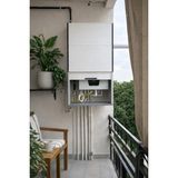 Kuzey Kombi Plastik Pvc Kombi Dolabı En-boy-der: 58-130-40 cm Balkon Iç-Dış Mekan Mutfak Için Dayanıklı Dolap - Beyaz